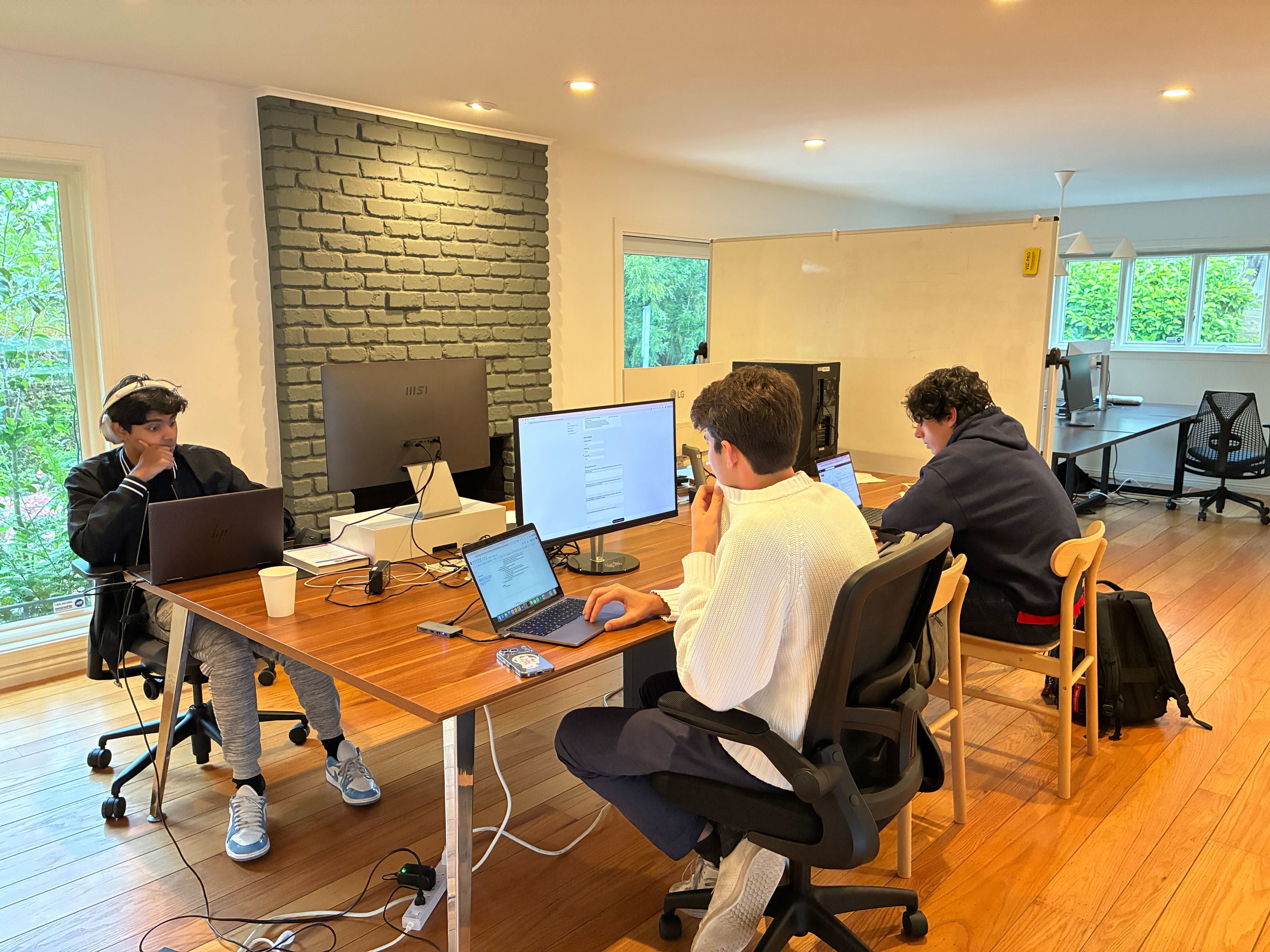 Founders working at Spring House